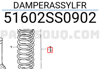 Honda 51602SS0902 DAMPERASSYLFR
