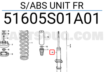 Honda 51605S01A01 S/ABS UNIT FR