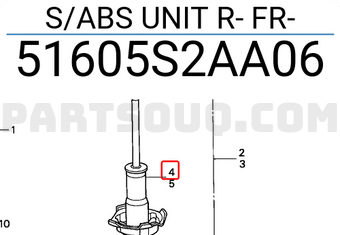 Honda 51605S2AA06 S/ABS UNIT R- FR
