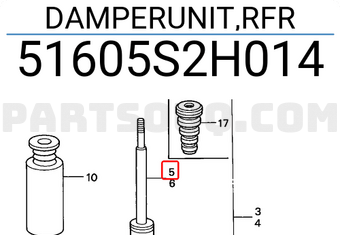 Honda 51605S2H014 DAMPERUNIT,RFR