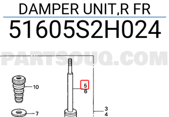 Honda 51605S2H024 DAMPER UNIT,R FR