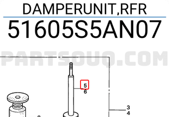 Honda 51605S5AN07 DAMPERUNIT,RFR