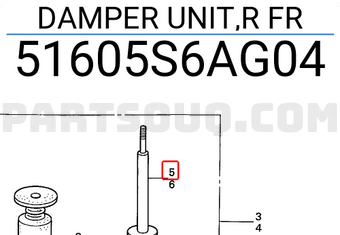 Honda 51605S6AG04 DAMPER UNIT,R FR