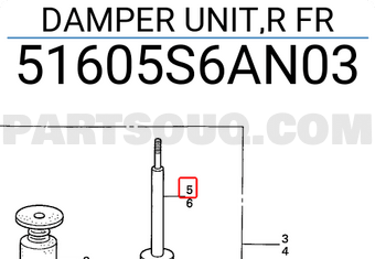 Honda 51605S6AN03 DAMPER UNIT,R FR