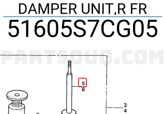 Honda 51605S7CG05 DAMPER UNIT,R FR
