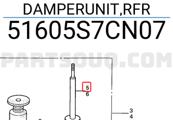 Honda 51605S7CN07 DAMPERUNIT,RFR