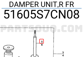 Honda 51605S7CN08 DAMPER UNIT,R FR