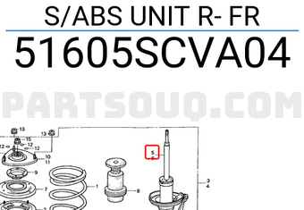 Honda 51605SCVA04 S/ABS UNIT R- FR