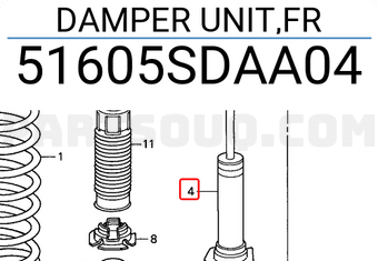 Honda 51605SDAA04 DAMPER UNIT,FR