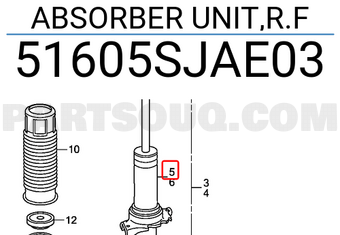 Honda 51605SJAE03 ABSORBER UNIT,R.F