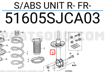 Honda 51605SJCA03 S/ABS UNIT R- FR
