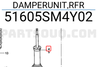 Honda 51605SM4Y02 DAMPERUNIT,RFR