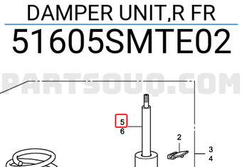 Honda 51605SMTE02 DAMPER UNIT,R FR