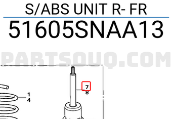 Honda 51605SNAA13 S/ABS UNIT R- FR