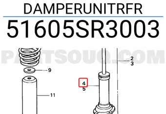 Honda 51605SR3003 DAMPERUNITRFR