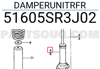 Honda 51605SR3J02 DAMPERUNITRFR