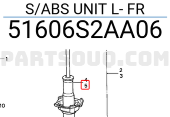 Honda 51606S2AA06 S/ABS UNIT L- FR