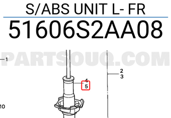 Honda 51606S2AA08 S/ABS UNIT L- FR