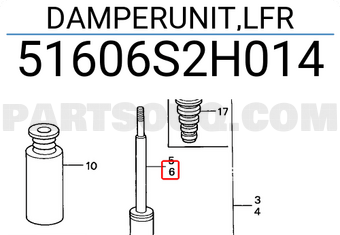Honda 51606S2H014 DAMPERUNIT,LFR