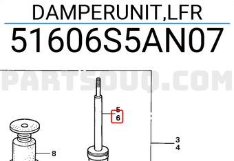Honda 51606S5AN07 DAMPERUNIT,LFR