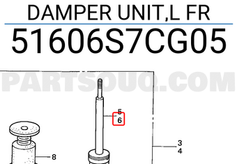 Honda 51606S7CG05 DAMPER UNIT,L FR