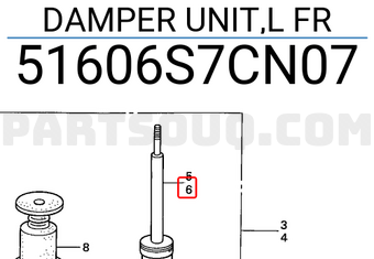 Honda 51606S7CN07 DAMPER UNIT,L FR