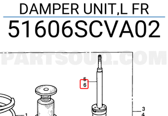 Honda 51606SCVA02 DAMPER UNIT,L FR