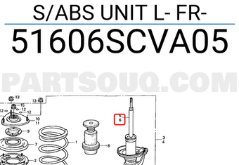 Honda 51606SCVA05 S/ABS UNIT L- FR