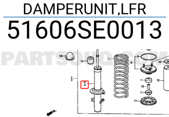 Honda 51606SE0013 DAMPERUNIT,LFR