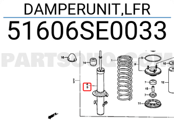 Honda 51606SE0033 DAMPERUNIT,LFR