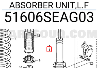 Honda 51606SEAG03 ABSORBER UNIT,L.F