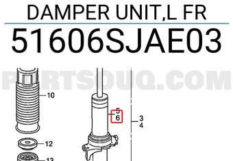 Honda 51606SJAE03 DAMPER UNIT,L FR