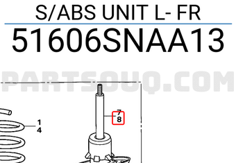 Honda 51606SNAA13 S/ABS UNIT L- FR