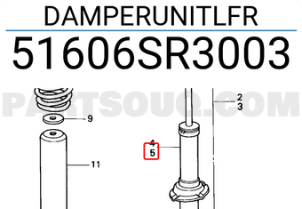 Honda 51606SR3003 DAMPERUNITLFR