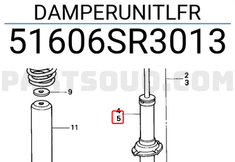 Honda 51606SR3013 DAMPERUNITLFR