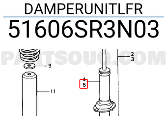 Honda 51606SR3N03 DAMPERUNITLFR