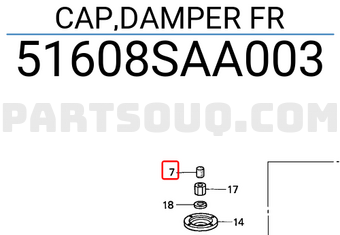 Honda 51608SAA003 CAP,DAMPER FR