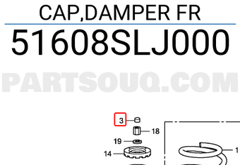 Honda 51608SLJ000 CAP,DAMPER FR