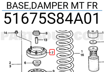 Honda 51675S84A01 BASE,DAMPER MT FR