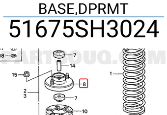 Honda 51675SH3024 BASE,DPRMT