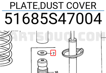 Honda 51685S47004 PLATE,DUST COVER