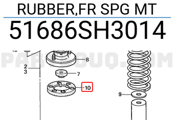 Honda 51686SH3014 RUBBER,FR SPG MT