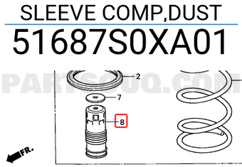 Honda 51687S0XA01 SLEEVE COMP,DUST