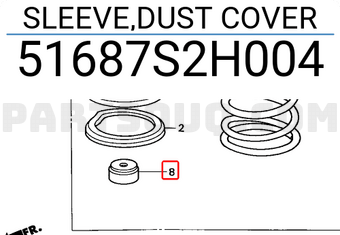 Honda 51687S2H004 SLEEVE,DUST COVER