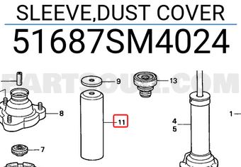 Honda 51687SM4024 SLEEVE,DUST COVER