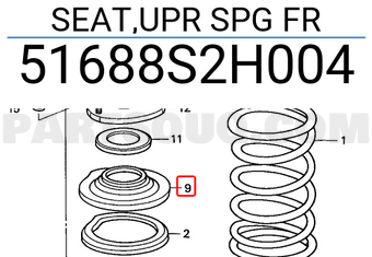 Honda 51688S2H004 SEAT,UPR SPG FR