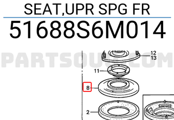Honda 51688S6M014 SEAT,UPR SPG FR