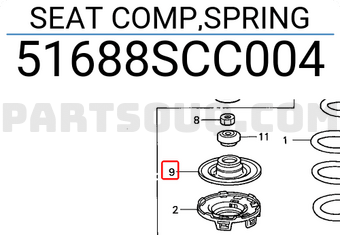 Honda 51688SCC004 SEAT COMP,SPRING