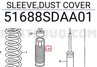 Honda 51688SDAA01 SLEEVE,DUST COVER