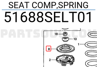 Honda 51688SELT01 SEAT COMP,SPRING